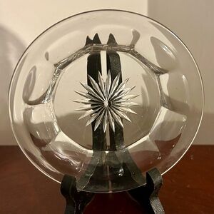 Vintage Heisey Clear Glass Dessert Plate Or Saucer 4.75” Diameter
